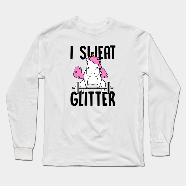 Fitness Workout Gym Gift Hoodie I Sweat Glitter Unicorn