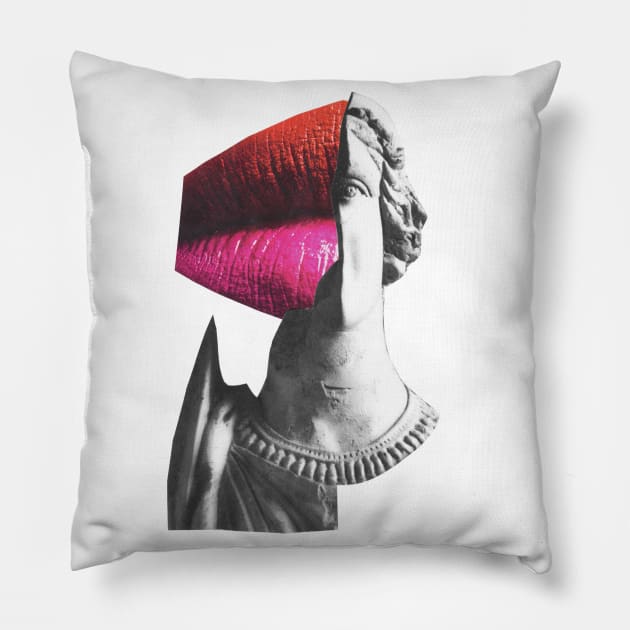 Ancient Make Up Statue Pillow by Luca Mainini