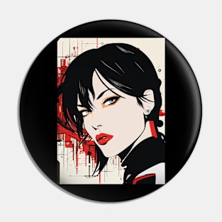 beautiful black hair woman Pin