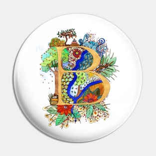 B - an illuminated letter Pin