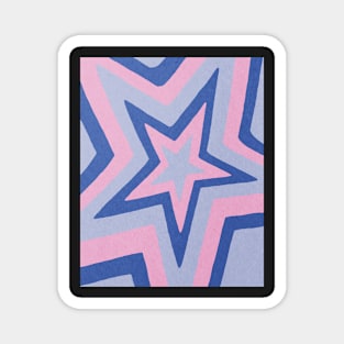 Star, Abstract print, Mid century art Magnet