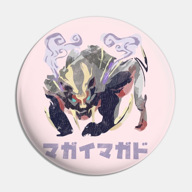 Monster Hunter Rise Magnamalo Kanji Icon Pin by StebopDesigns