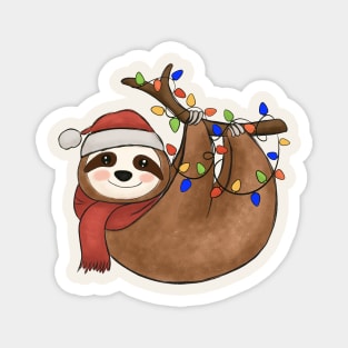 Sloth Christmas Magnet