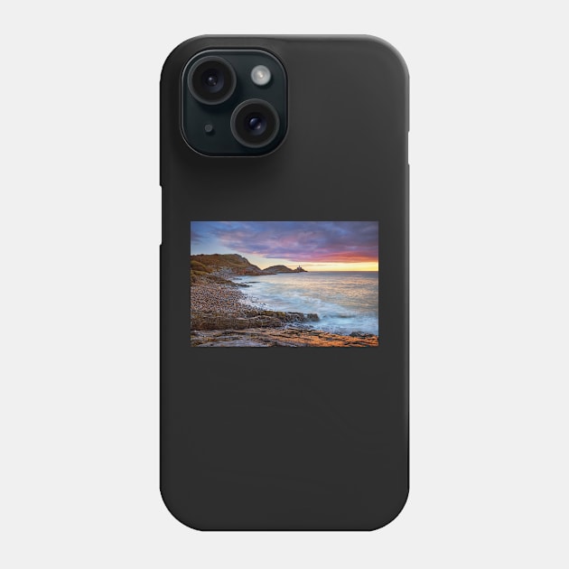 Mumbles Lighthouse, Bracelet Bay, Swansea Phone Case by dasantillo