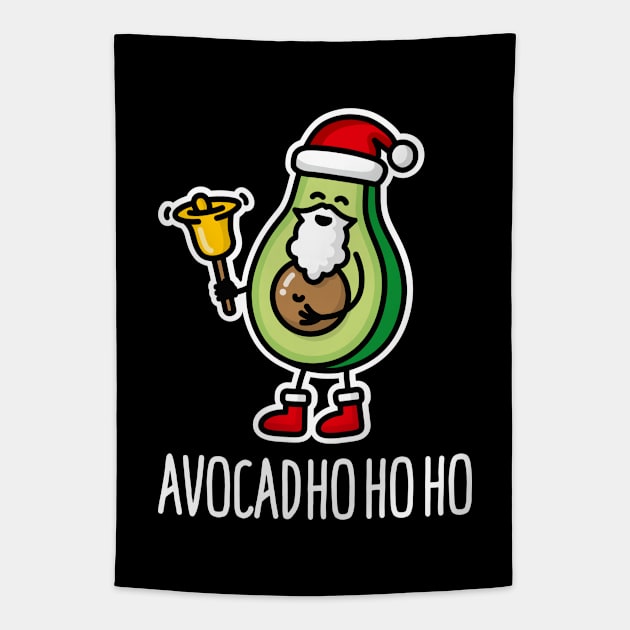 Avocad ho ho ho funny avocado Santa Claus pun keto Tapestry by LaundryFactory