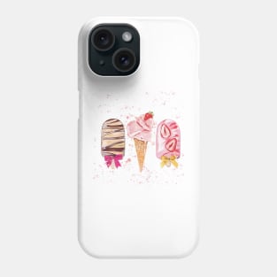 Strawberry & Chocolate ice creams Phone Case