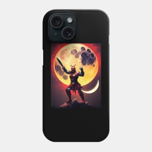 Red Moon Warrior art work Phone Case