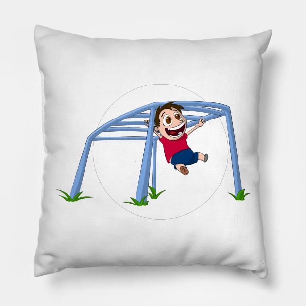 Monkey Bars of Swingyness Pillow by Joshessel