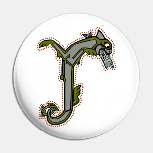 Celtic Cat Letter J Pin