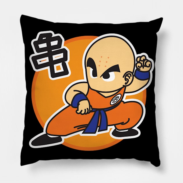 Krillin Dragon Ball T-shirt Pillow by amratee