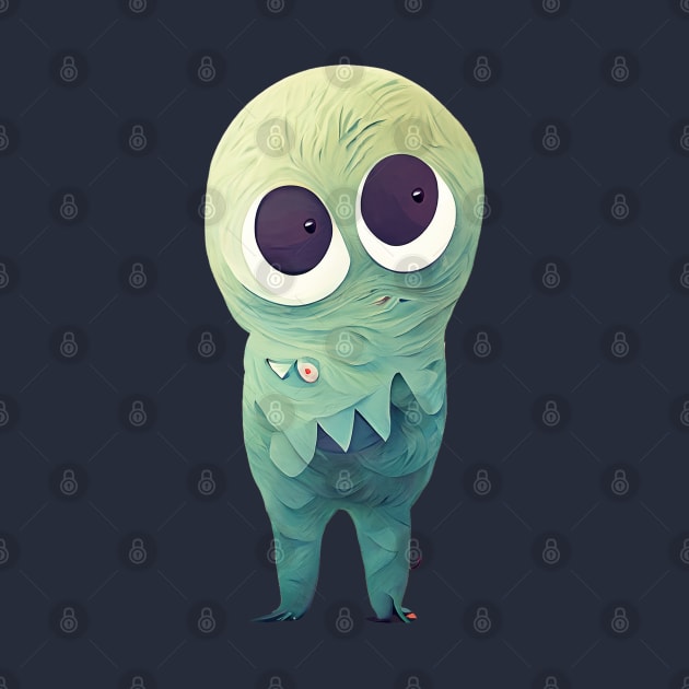 Cute Green Googly-Eyed Monster by CuteMonsters