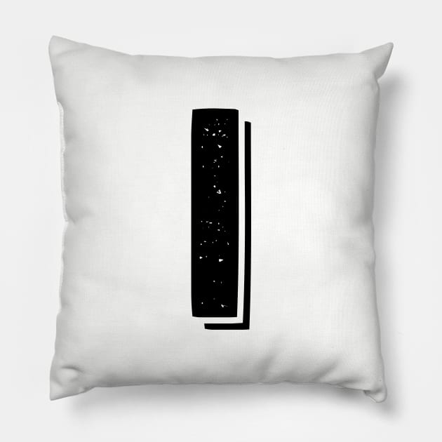 Capital Letter I Name Initial Monogram Pillow by FTF DESIGNS