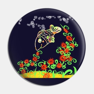 Blooming in fish life Pin