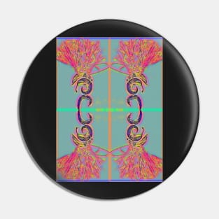 Abstract Neon Tassels Pin
