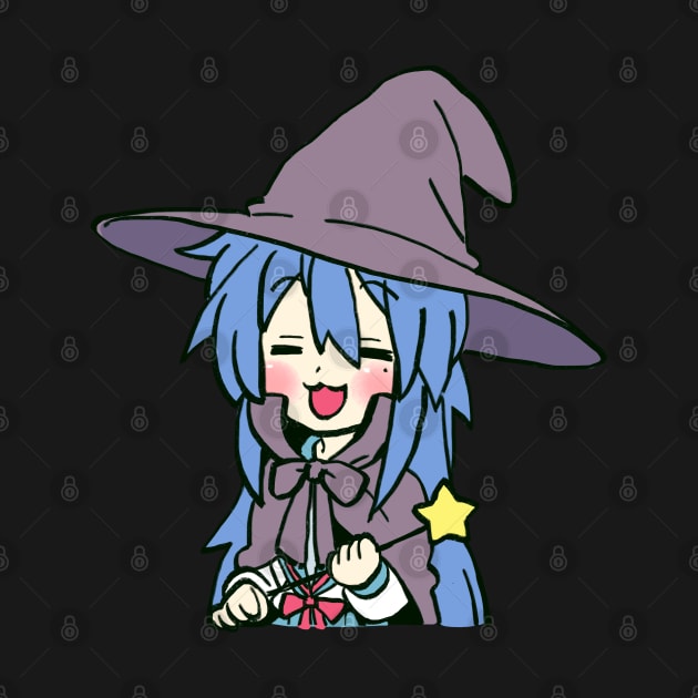 Mudwizard draws the witch cosplay izumi konata with star wand / lucky star by mudwizard