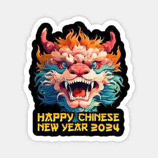 Majestic 2024 Dragon - Lunar New Year Celebration Design Magnet