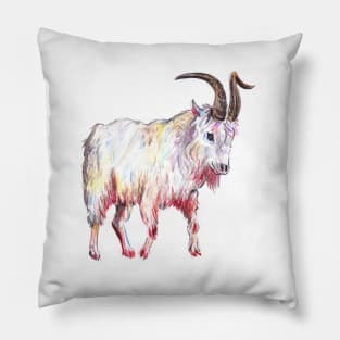 Mountain Goat drawing Pillow