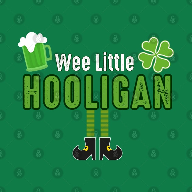 funny St Patricks Day quote Wee Little Hooligan by DonVector