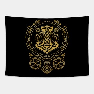 Mjolnir - The Hammer of Thor | Norse Pagan Symbol Tapestry