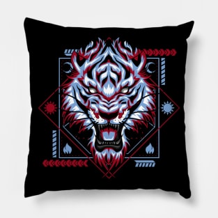 tiger head king Pillow