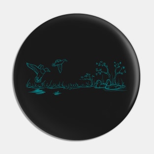 Ducks on a Pond Pin