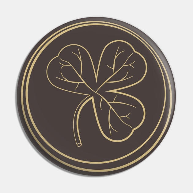 Shamrock Outline Floral Pattern Pin by dkdesigns27