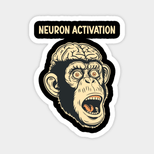 Funny Monkey Brain Internet Meme Neuron Activation Magnet