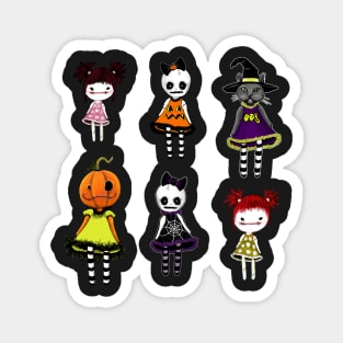 Creepy Doll Sticker Sheet Magnet