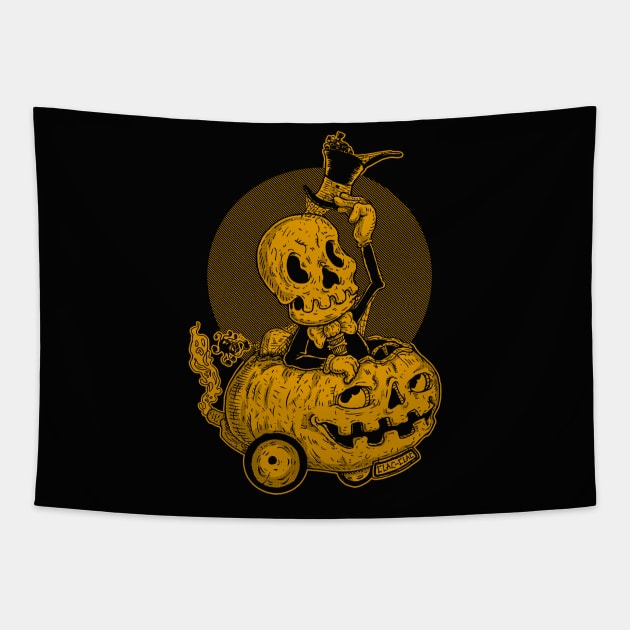 Mr bones for dark garment Tapestry by Firebrander