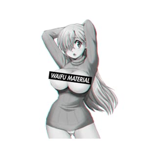 Seven Deadly Sins Elizabeth Liones Waifu Material T-Shirt