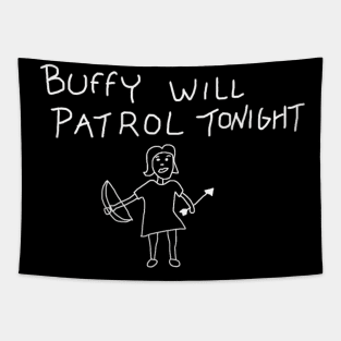 Buffy Will Patrol on Black Tapestry