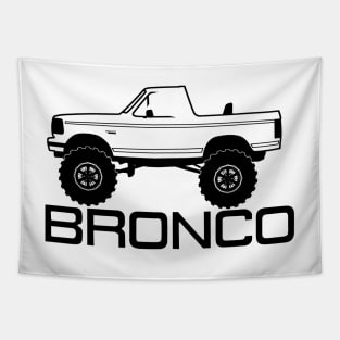 1992-1996 Bronco Side Topless Black Print Tapestry