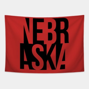 Graphic Nebraska Design with unique contrast Tapestry