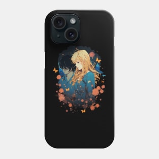 your lie in april anime graphic tee Phone Case