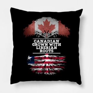 Canadian Grown With Liberian Roots - Gift for Liberian With Roots From Liberia Pillow