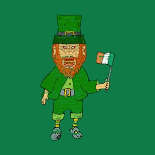 Creepy Staring Leprechaun St Paddys Day T-Shirt