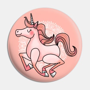 Peach Sherbet Unicorn Pin