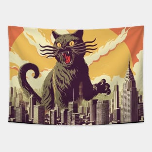 Retro Cathulhu in New York Tapestry