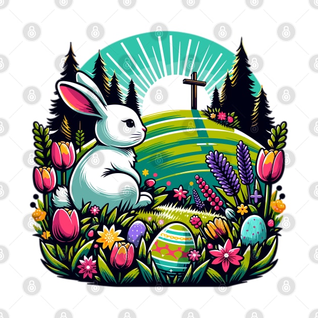 Tranquil Easter Dawn Bunny by WEARWORLD