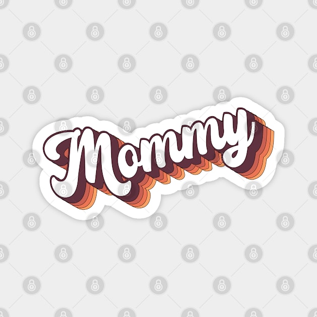 Retro Groovy 70s Lettering Mommy Magnet by Inspire Enclave