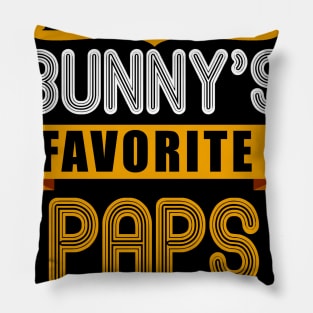 MENS EVERY BUNNYS FAVORITE PAPS SHIRT CUTE EASTER GIFT Pillow