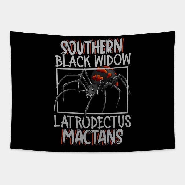 Southern black widow Tapestry by Modern Medieval Design