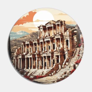 Ephesus Turkey Vintage Retro Travel Tourism Pin