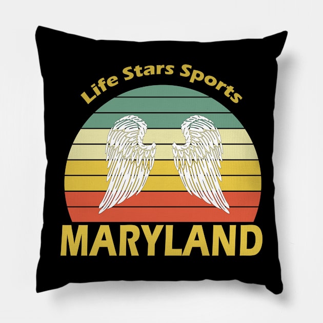 Maryland Retro Pillow by Alvd Design