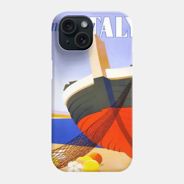 Vintage Travel - Summer in Italy Phone Case by Culturio