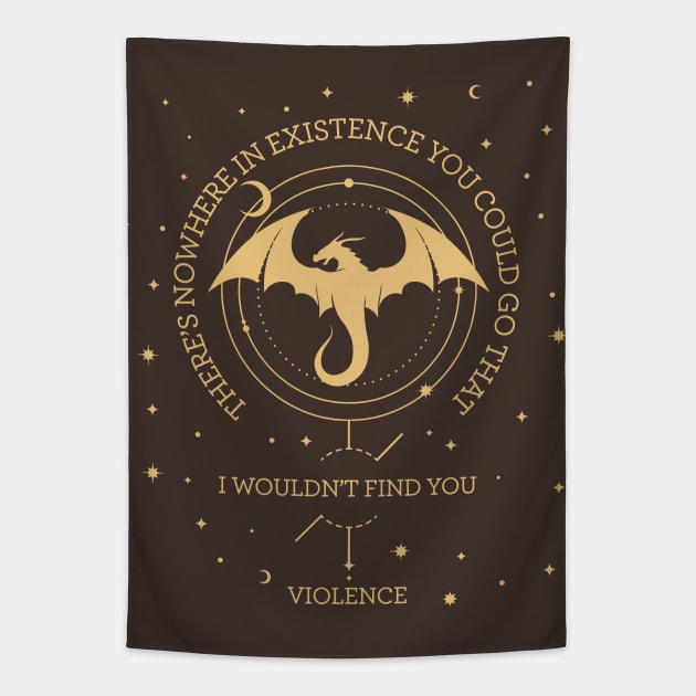 Fourth Wing Romantasy Fantasy - YA Dark Academia books Tapestry by OutfittersAve