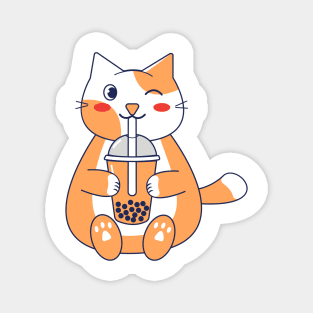 orange cat Magnet