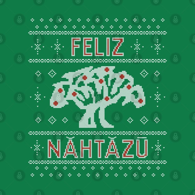 Feliz Nahtazu Holiday Sweater by Kevin Hedet