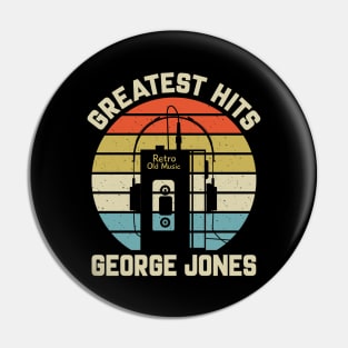 Greatest Hits George Retro Walkman Jones Vintage Art Pin