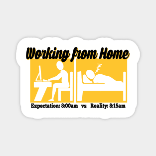 Working from Home:  Expectation vs. Reality Magnet